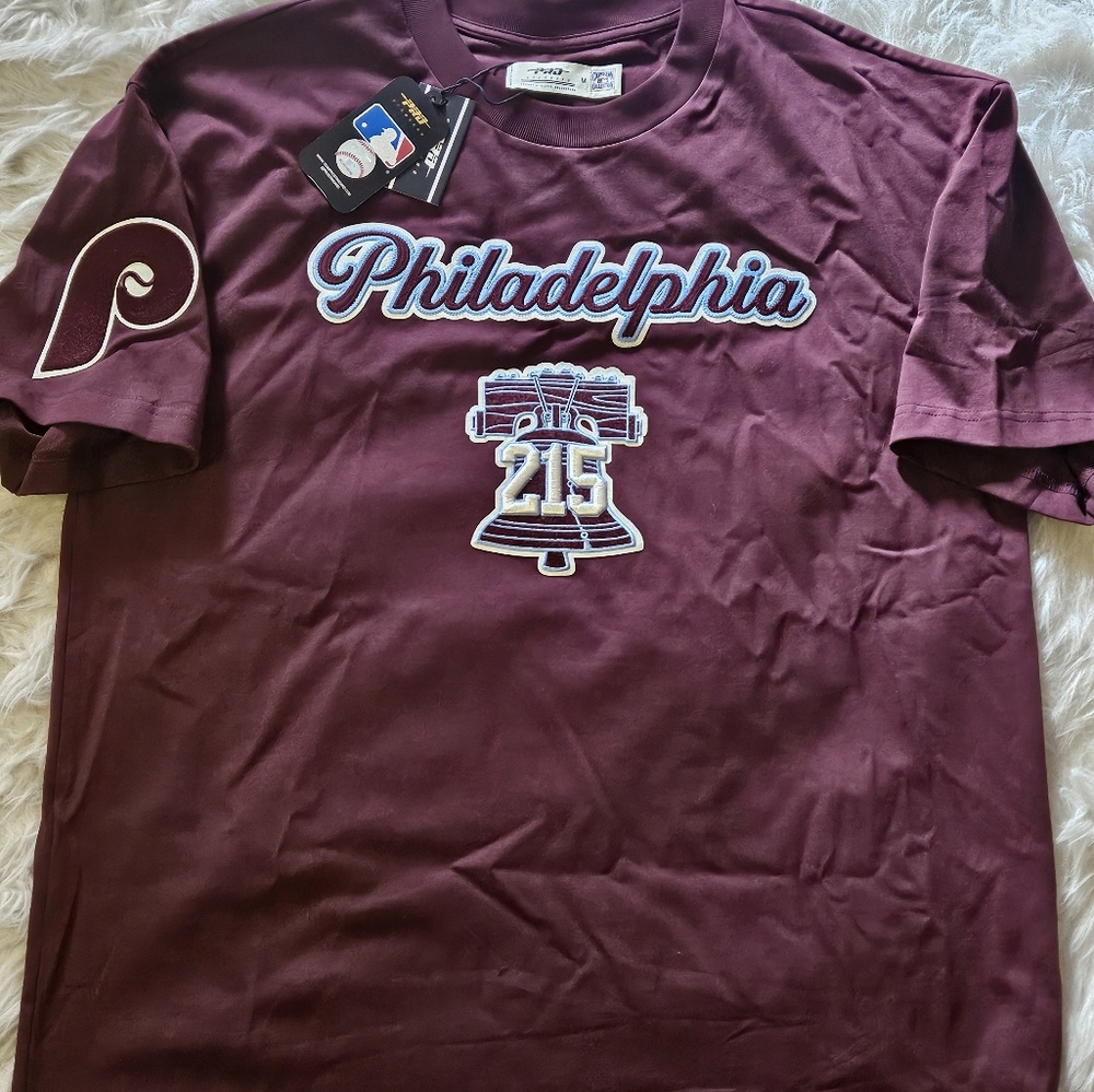PRO STANDARD 'HILADELPHIA PHILLIES' AREA CODE TEE SZ MEDIUM